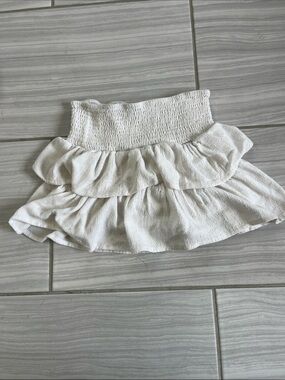 art class White Ruffle Tiered Skirt